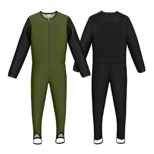 Sprunganzug Oliv matt/schwarz