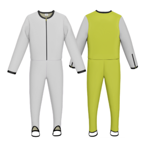 Sprunganzug weiß/neongelb