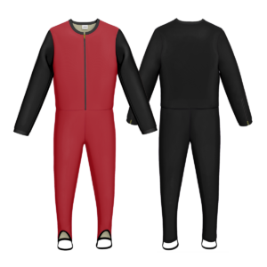 Sprunganzug rot/schwarz